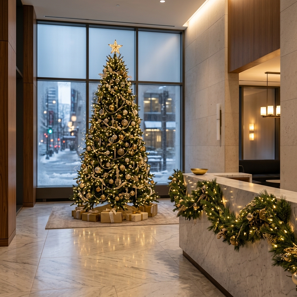 Festive corporate setting