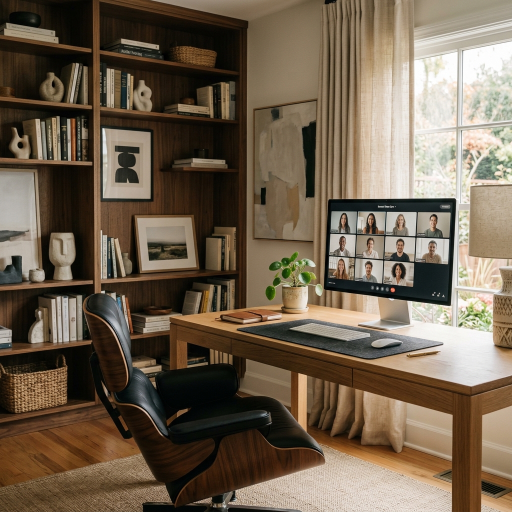 Sleek home office setup