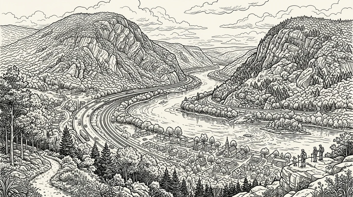 East Stroudsburg local landmark illustration