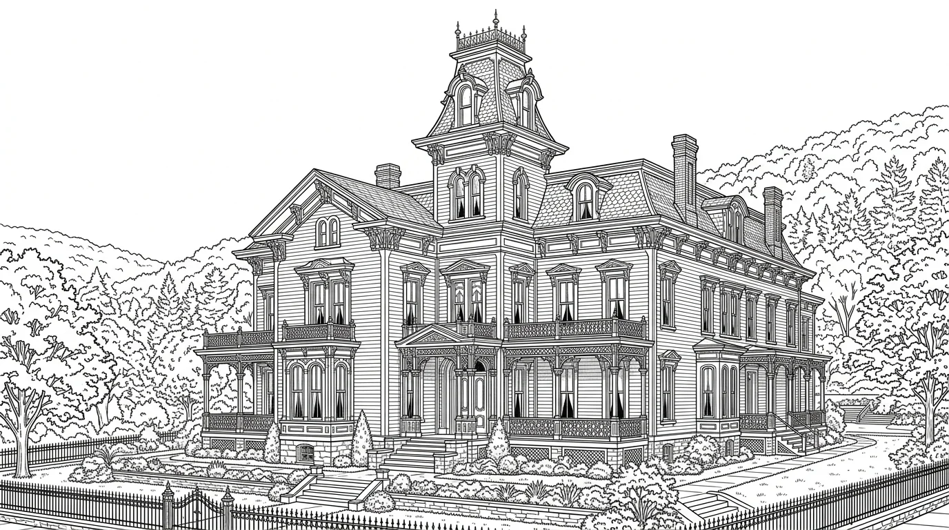 Jim Thorpe local landmark illustration