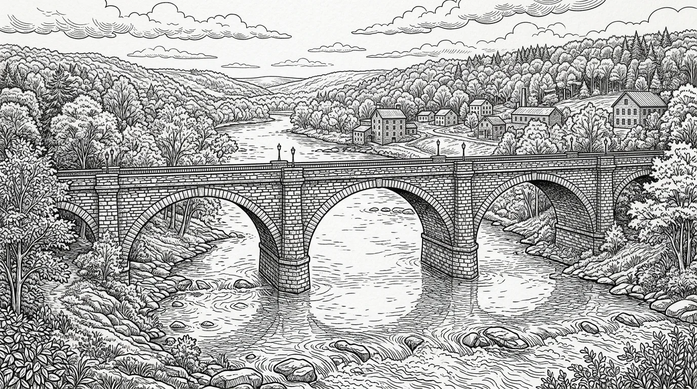 The Lehigh Valley local landmark illustration
