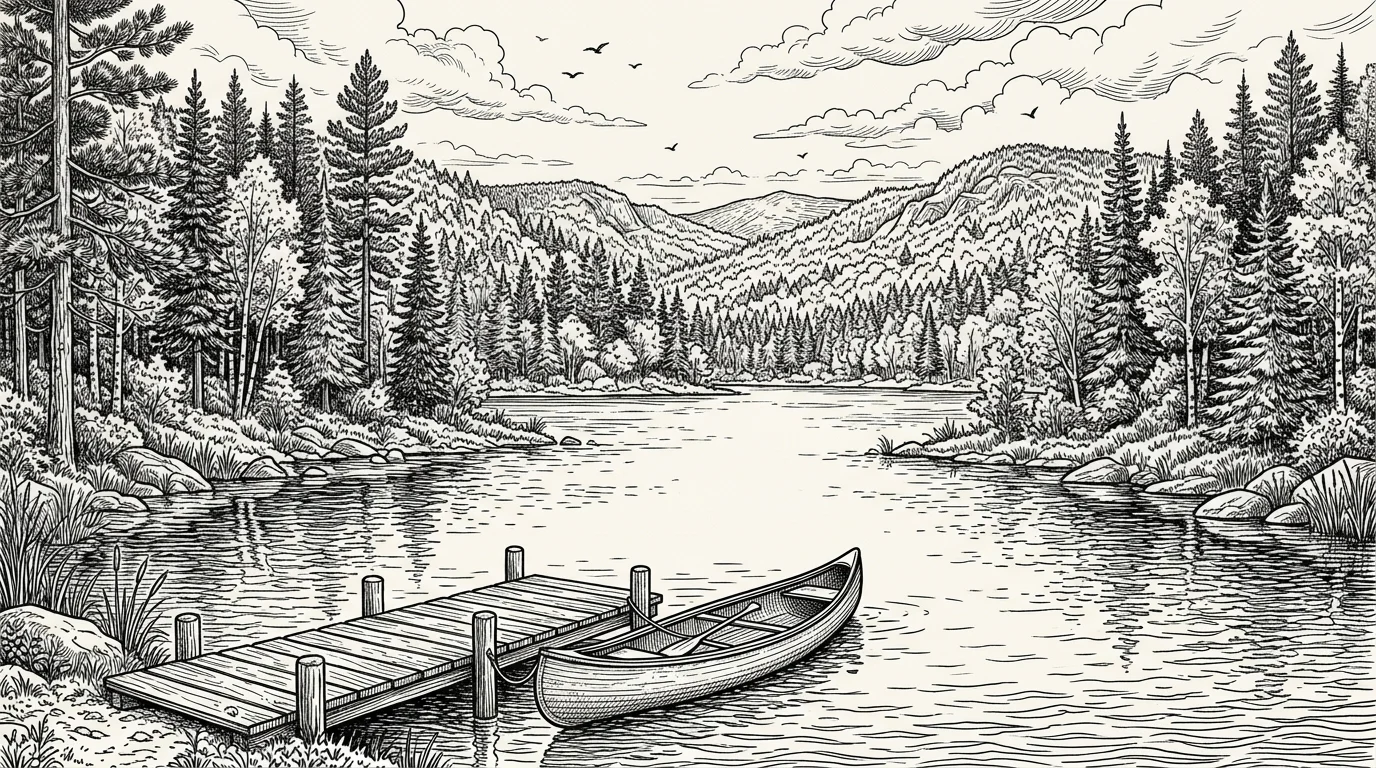 The Poconos local landmark illustration